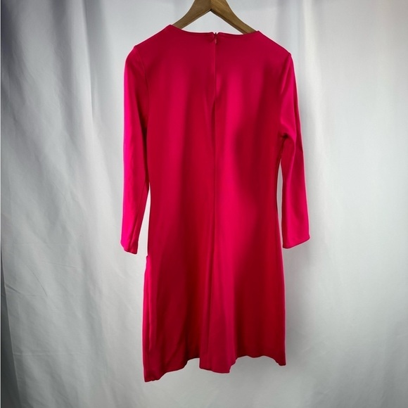 Elizabeth McKay Ponte 3/4 Sleeves Sheath Dress with Pockets in Pink Size 6 - Picture 4 of 5